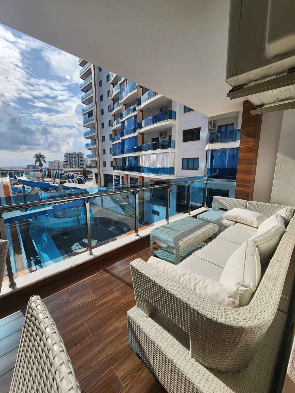 Alanya Mahmutlar: 2+1 Furnished Luxury Apartment for Sale in Alanya Mahmutlar | 110 m² | 1st Floor Alanya Mahmutlar: 2+1 Furnished Luxury Apartment for Sale in Alanya Mahmutlar | 110 m² | 1st Floor