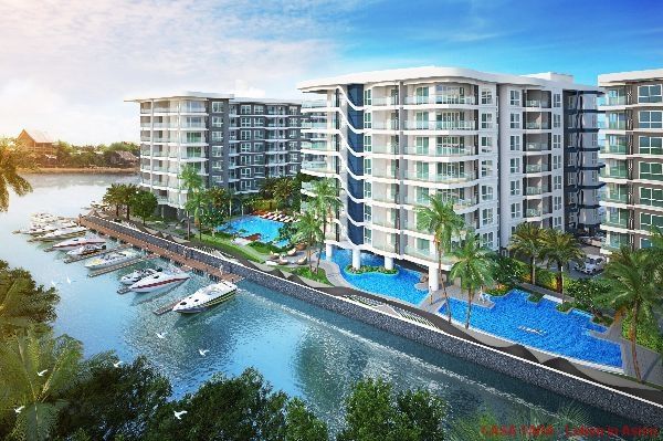 Pattaya / Na Jomtien: Marina Apartmentanlage in Strandnähe Na Jomtien mit eigenen Bootsanlegeplätzen (30 bis 80 qm) 