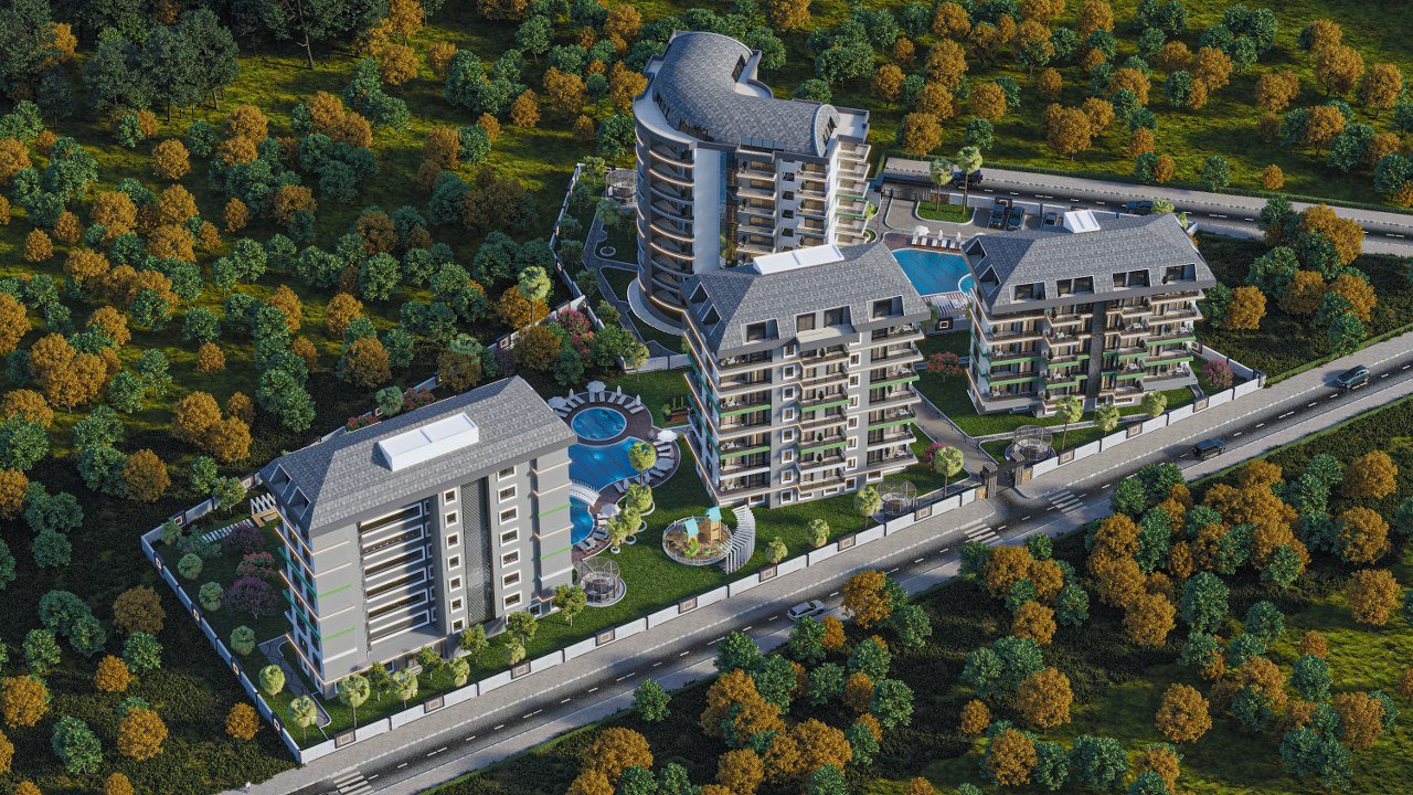 Avsallar: Wohnungen im Grünen mit toller Aussicht in  Avsallar - Alanya !!! 