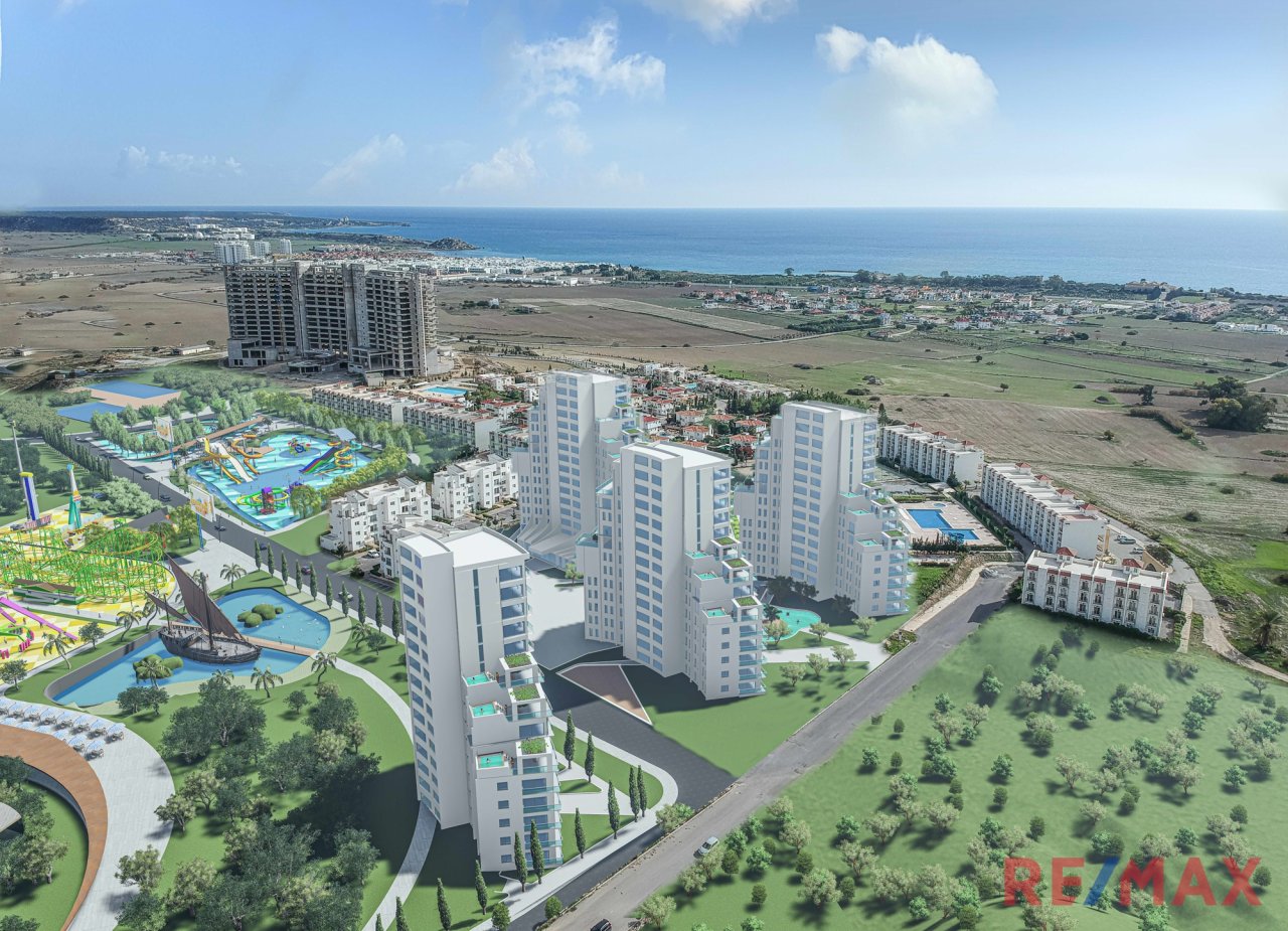 Iskele: Seaview Towers - Zweizimmerwohnung mit traumhaften Meerblick und Balkon 