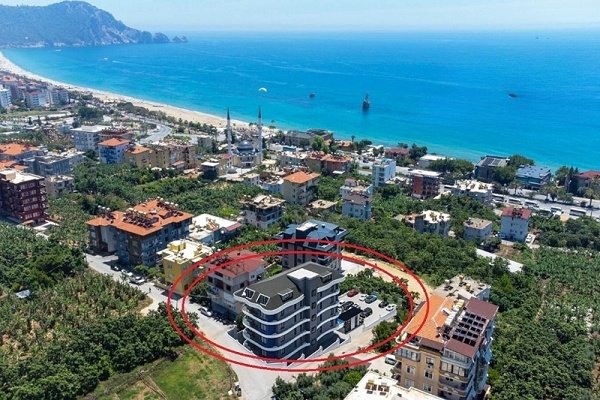 Dinek: 1088 Türkei, Alanya. Sonnige 2 Zimmer Neubauwohnung mit Meerblick  