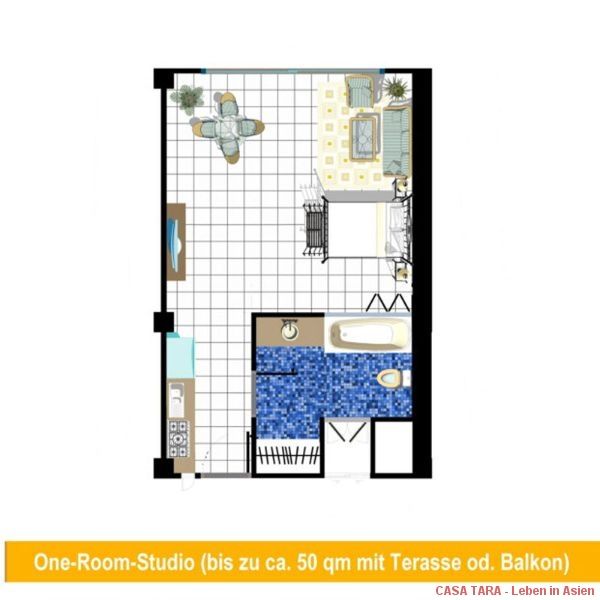 Grundriss Studio Apt. 50 qm Grundriss Studio Apt. 50 qm