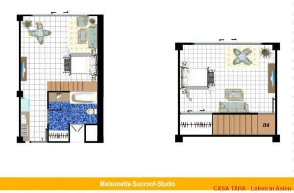 Maisonette Sunroof Studio Grundriss Maisonette Sunroof Studio Grundriss