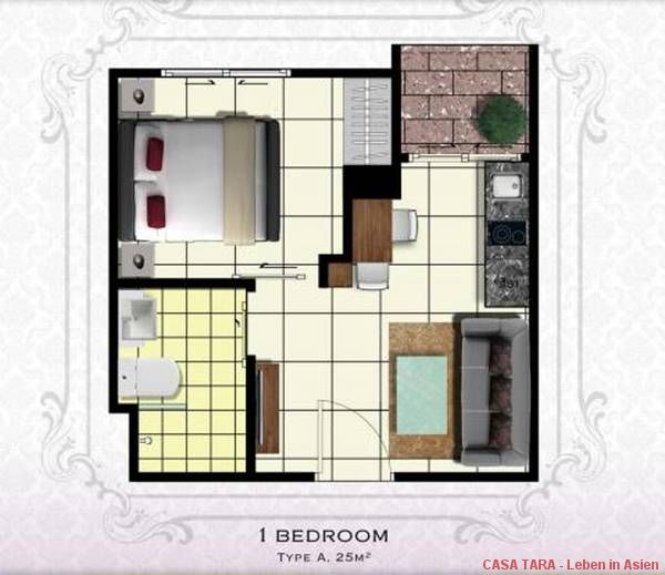 2 Zimmer Wohnung mit 25 qm 2 Zimmer Wohnung mit 25 qm