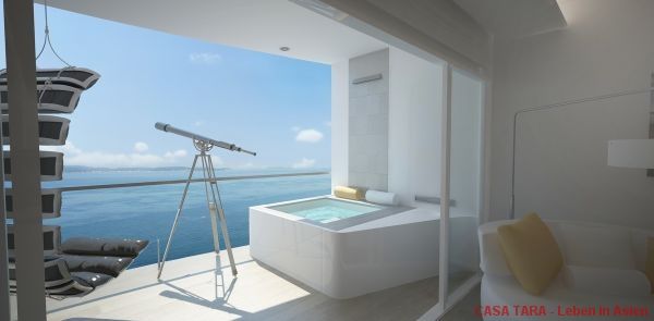 Balkon mit Whirlpool