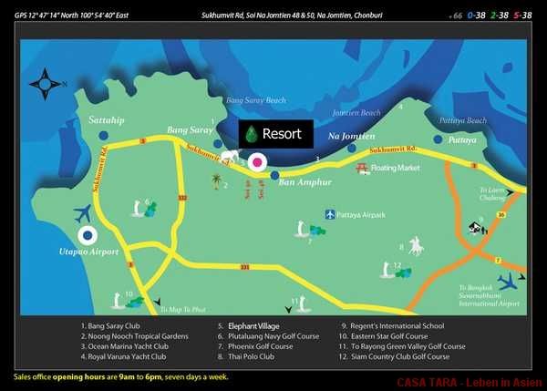 Lageplan in Pattaya Lageplan in Pattaya