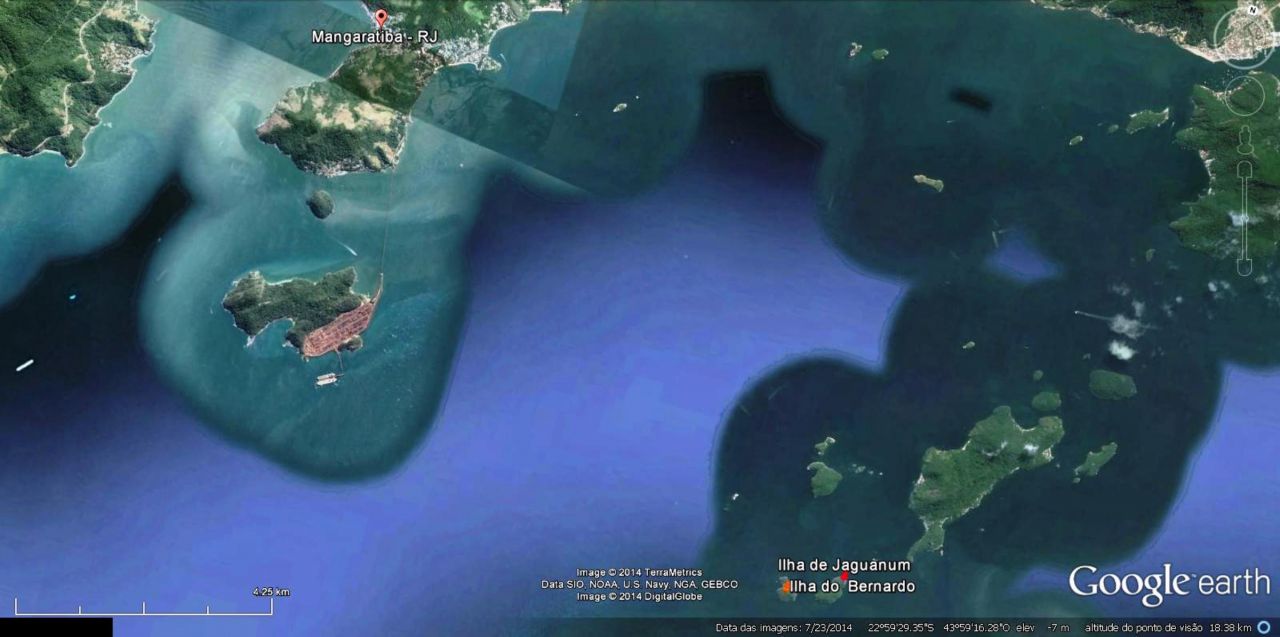-Localização - Ilha do Bernardo - Baia de Sepetiba - Mangaratiba - RJ -Localização - Ilha do Bernardo - Baia de Sepetiba - Mangaratiba - RJ
