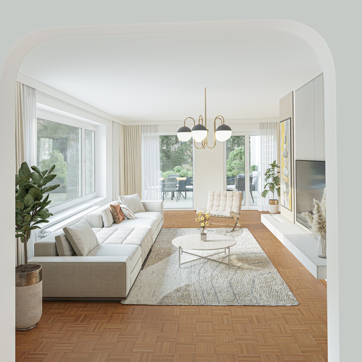 Wohnzimmer-Staging Wohnzimmer-Staging