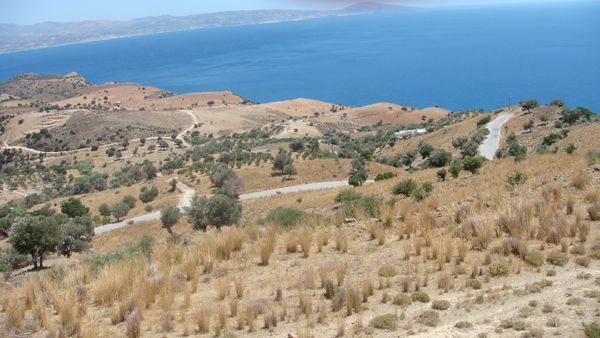 Süd-Kreta-Kreta: Agia Galini, Südkreta, 6000m2 Land mit Panorama-Meerblick 