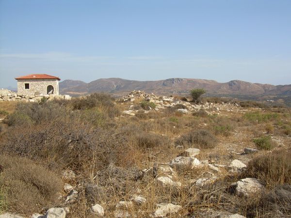 Süd-Kreta-Kreta: Kamilari, Korfes Bezirk: Baugrundstueck mit Panoramablick auf die libyische See Süd-Kreta-Kreta: Kamilari, Korfes Bezirk: Baugrundstueck mit Panoramablick auf die libyische See